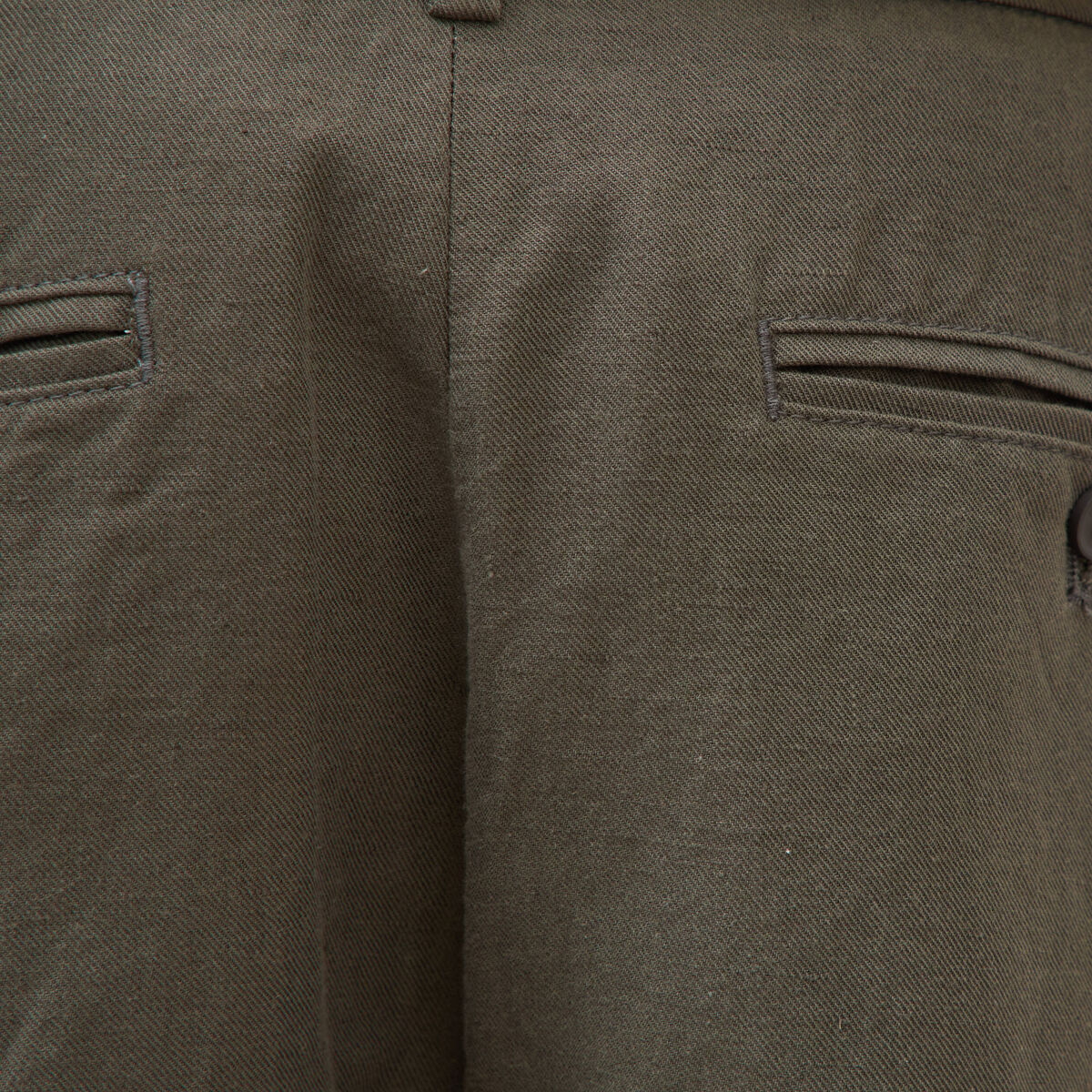 Chino coupe droite longueur 32 vert fonc&eacute; homme