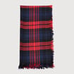 Foulard &agrave; carreaux rouge femme