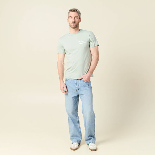 T-shirt manches courtes vert clair homme