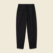 Pantalon barrel coupe loose taille haute noir femme