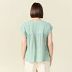 Chemise manches courtes vert pastel femme