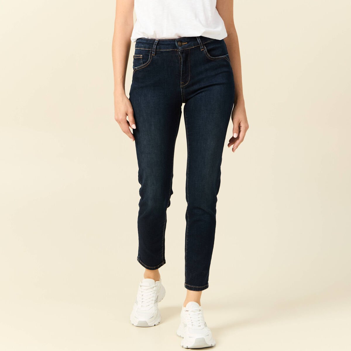 Jeans Vanessa - slim 7/8ème denim brut femme