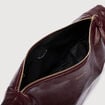 Sac bandouli&egrave;re avec doublure prune femme