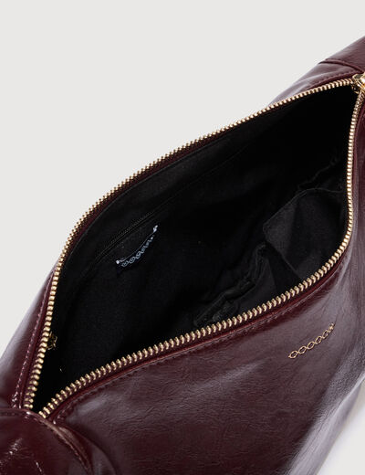 Sac bandouli&egrave;re avec doublure prune femme