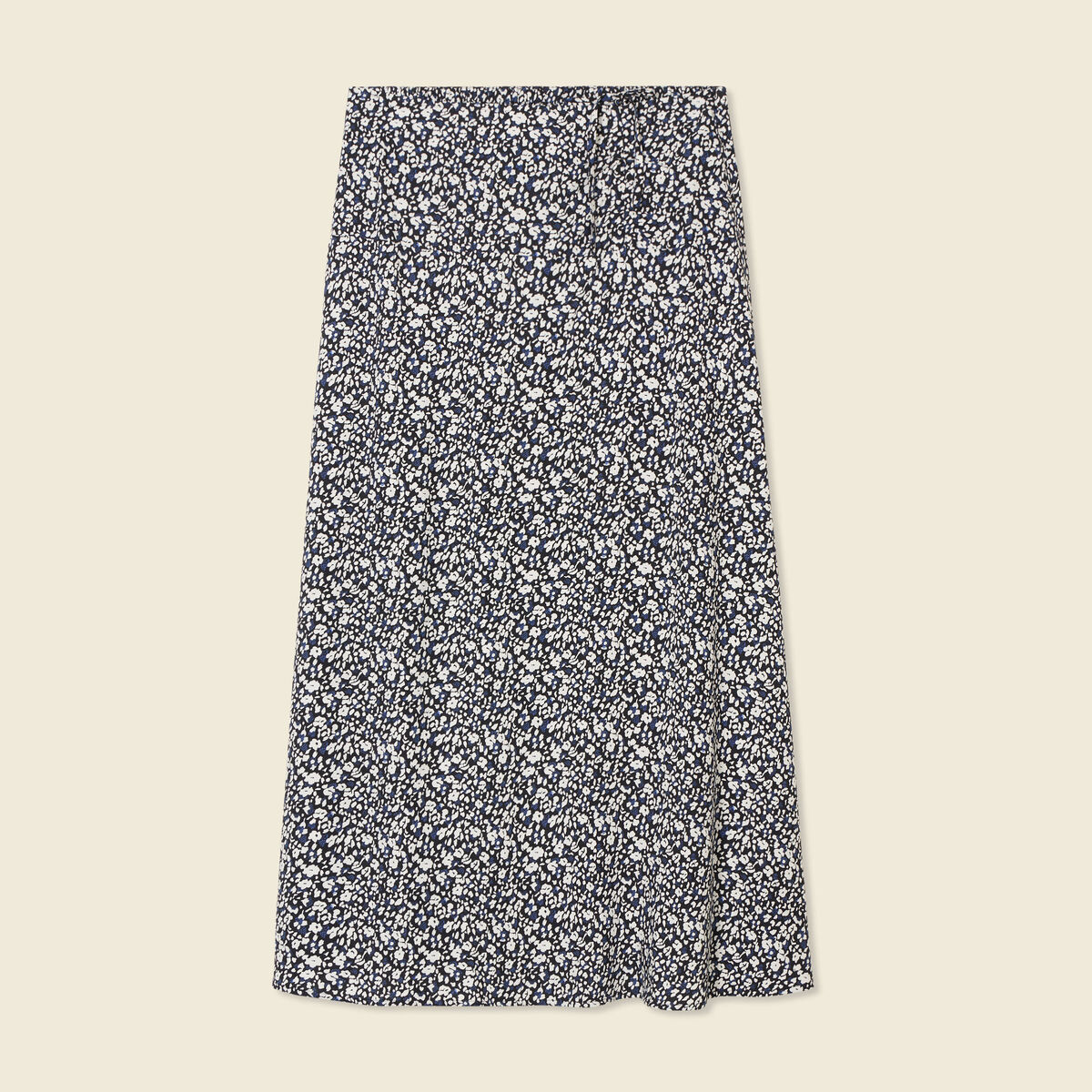 Jupe longue portefeuille bleu femme