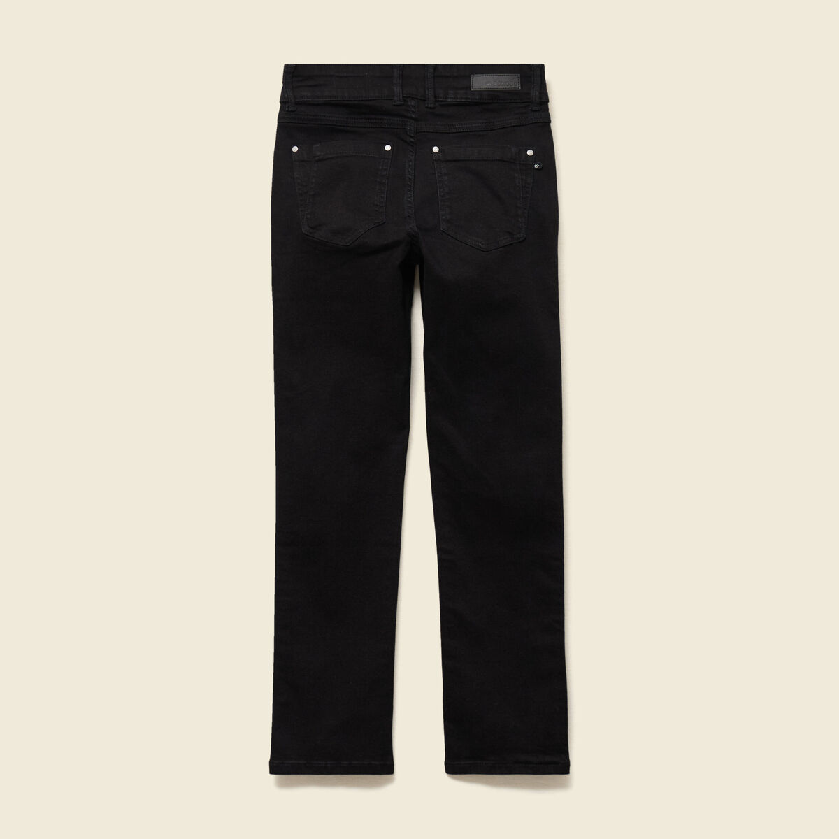 Jeans regular 7/8&egrave;me taille standard denim noir femme