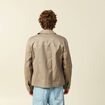 Blouson manches longues doubl&eacute; taupe homme