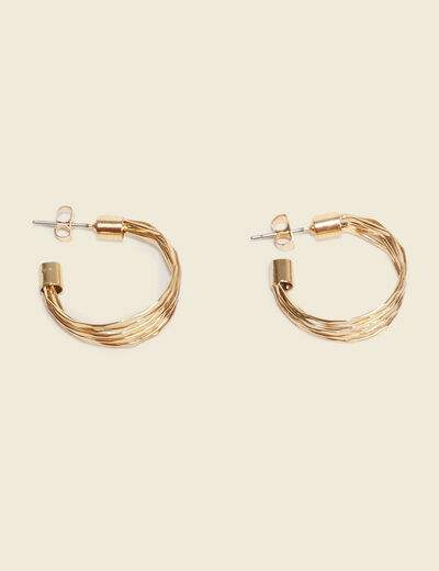 Boucles d'oreilles créoles couleur or femme