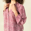 Blouse manches longues col V rose femme