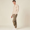 Pull manches longues beige homme