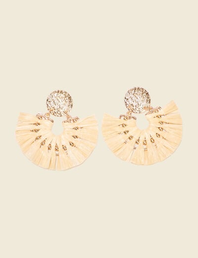 Boucles d'oreilles pendantes sable femme