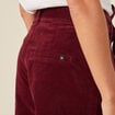 Short paperbag velours prune femme