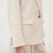 Blazer manches longues col tailleur sable femme