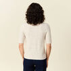 Gilet manches courtes creme femme