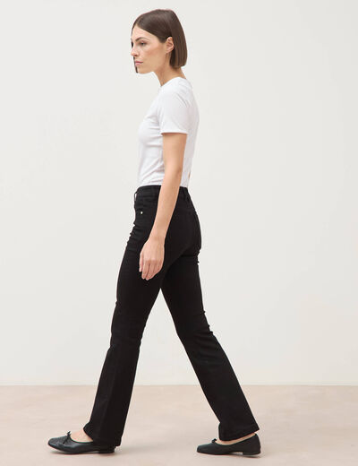 Jeans bootcut denim noir femme