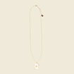 Collier pendentif résine couleur or femme