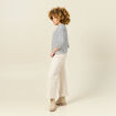 T-shirt manches 3/4 bleu femme