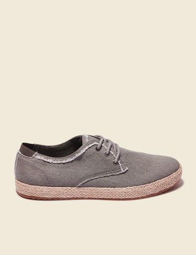 Espadrilles à lacets vert kaki homme