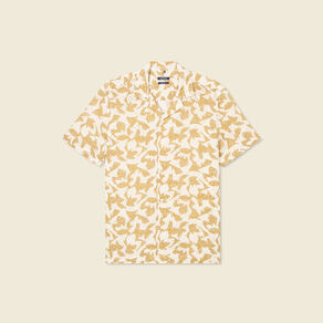 chemise manches courtes brodee blanc homme Chemise manches courtes brodée blanc homme