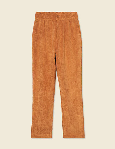 Tregging velours 7/8ème beige femme