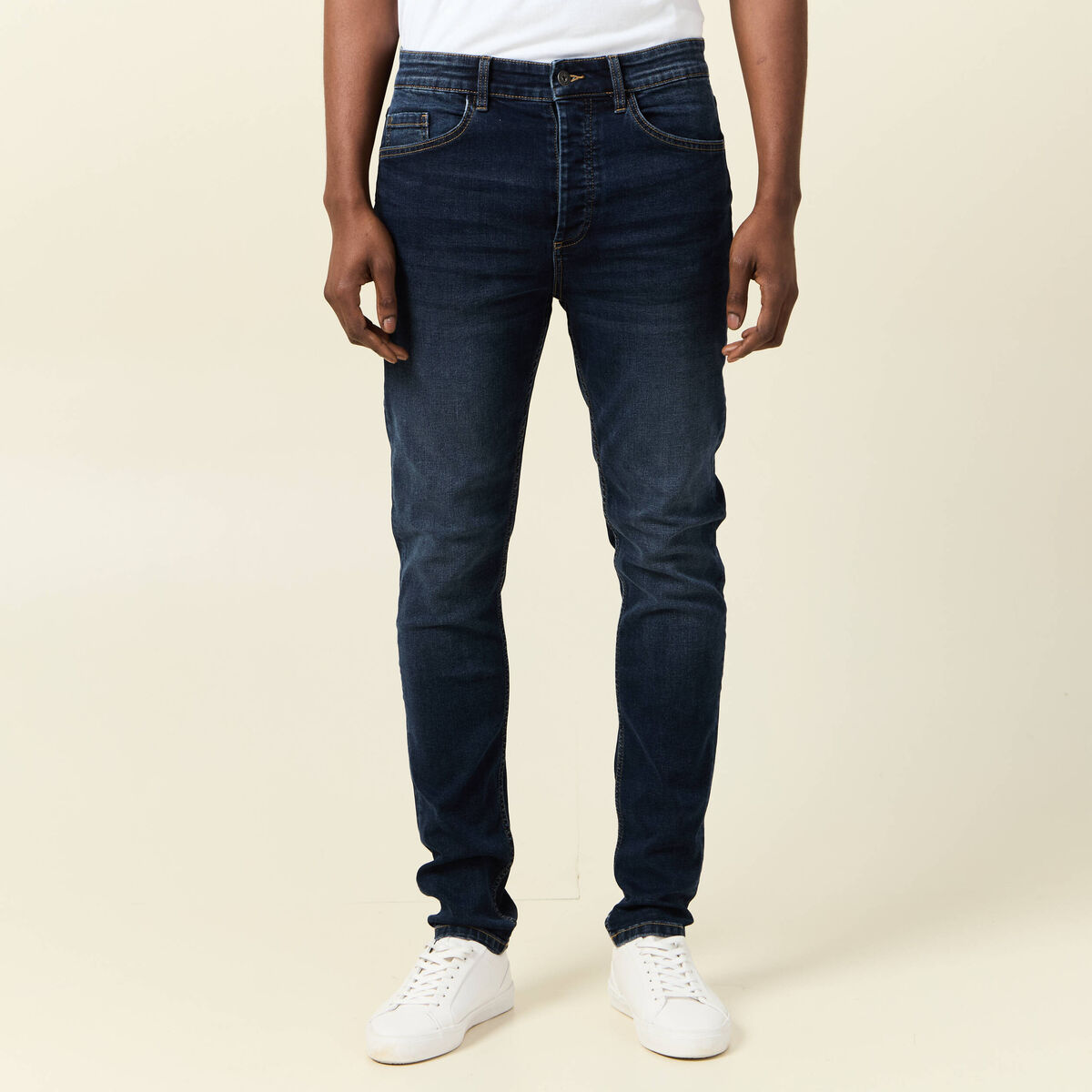 Jeans skinny tapered denim brut homme