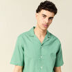 Chemise manches courtes vert homme