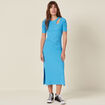 Robe longue bleu femme