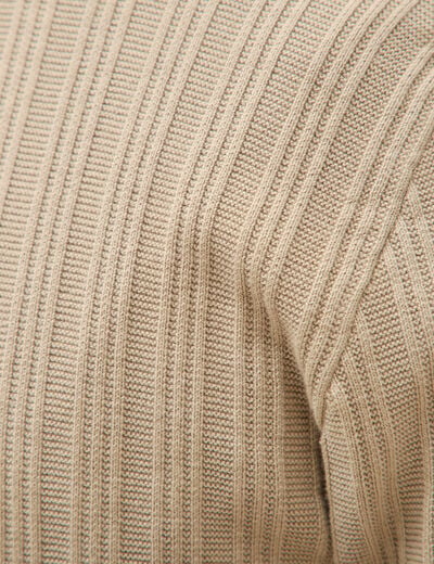 Chemise en coton manches courtes beige homme