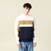 Sweat &agrave; capuche manches longues ecru homme