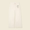 Pantalon large denim blanc femme