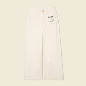 pantalon large denim blanc femme Pantalon large denim blanc femme
