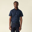 Chemise manches courtes bleu marine homme