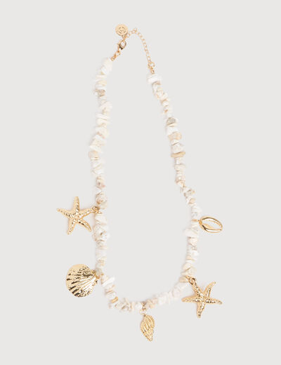 Collier blanc femme