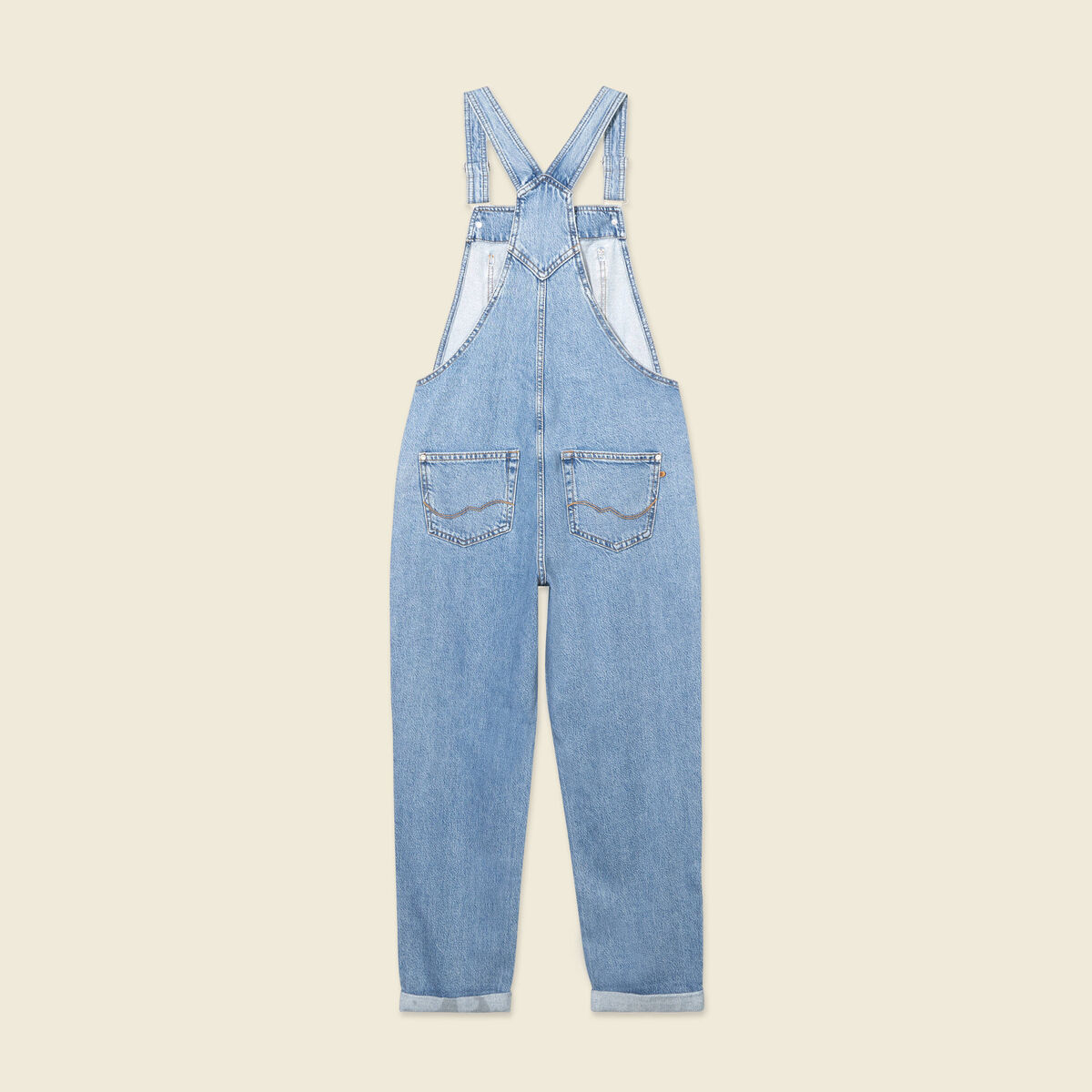 Salopette en jean denim stone femme