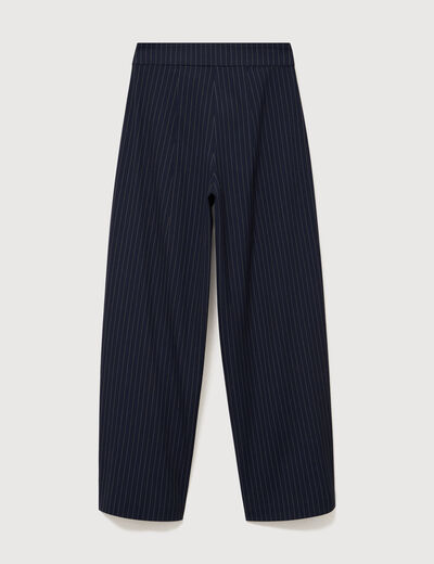 Pantalon ample taille standard bleu marine femme