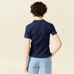 Polo manches courtes bleu marine femme
