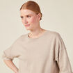 T-shirt à manches courtes creme femme