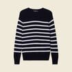 Pull manches longues fabriqué en France bleu marine homme