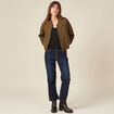 Gilet bomber matelassé vert kaki femme