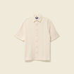 Chemise boyfriend manches courtes ecru homme