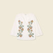 Blouse manches 3/4 blanc femme