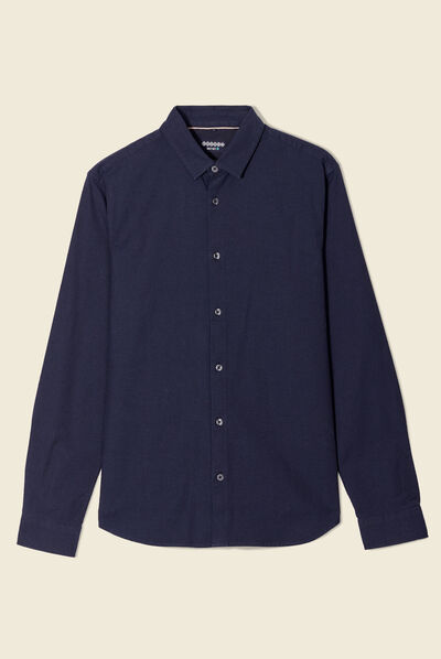 Chemise éco-responsable bleu foncé homme