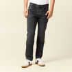 Jeans straight 5 poches denim gris homme