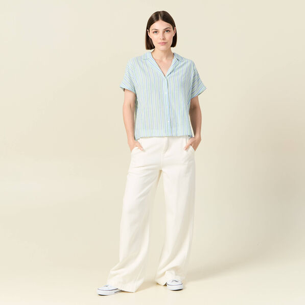 chemise manches courtes bleu femme Chemise manches courtes bleu femme