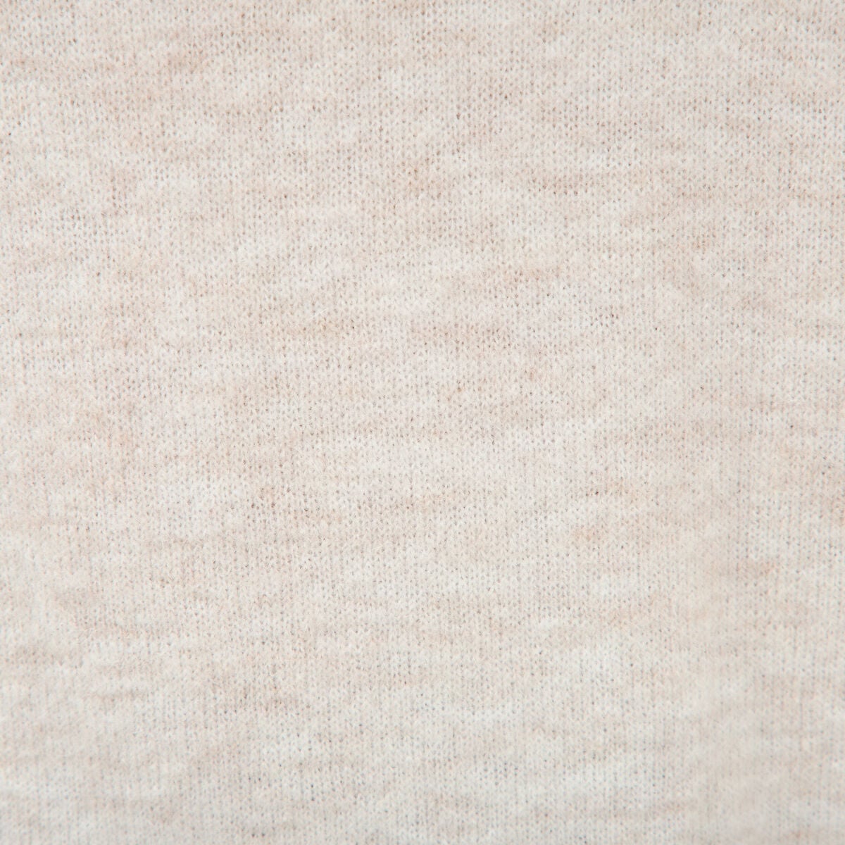Pull droit brod&eacute; manches longues creme femme