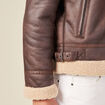 Blouson droit simili cuir taupe homme