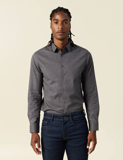 Chemise éco-responsable gris homme