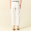 Jeans boyfriend ceinturé denim blanc femme