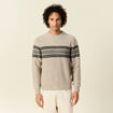 Pull manches longues beige homme