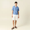 Chemise manches courtes bleu gris homme